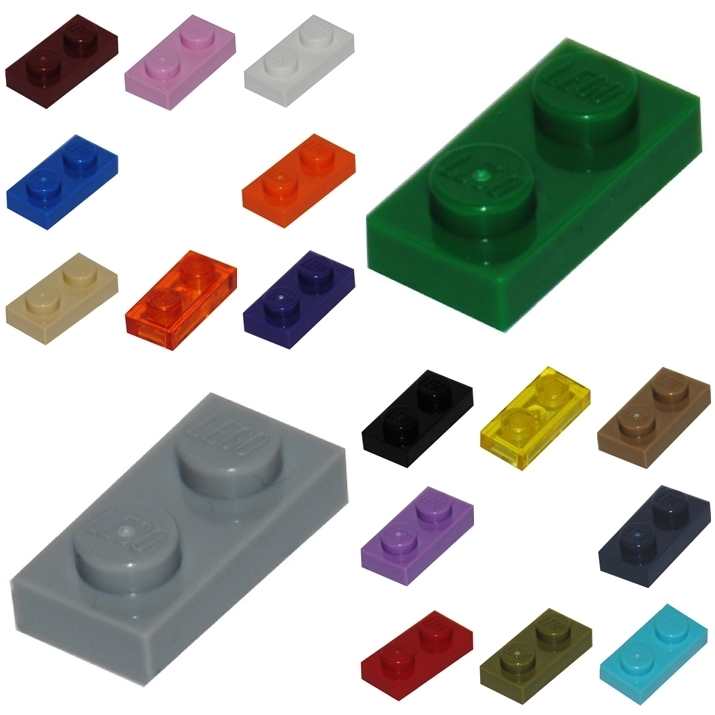 Lego Technic Technik Basic 30 Platten 1x2 #3023 schwarz 