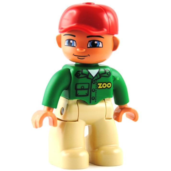 LEGO DUPLO VILLE 1 X Papa Mann dunkelhäutig ZOO Figur Männchen ZOOWÄRTER