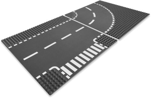 LEGO® City - T-Junction & Curved Road Plates - 7281