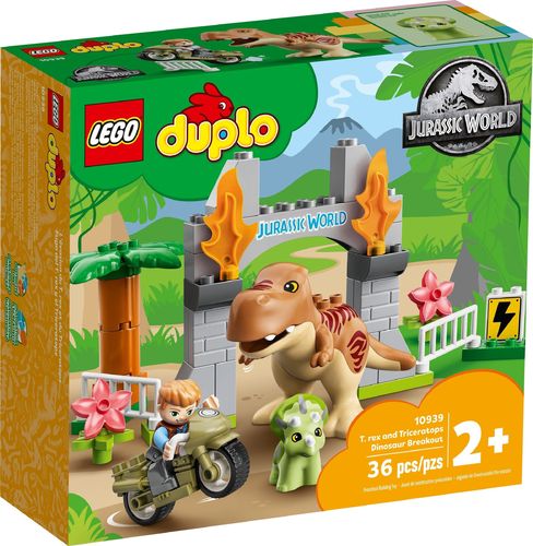 LEGO® DUPLO® - T. rex and Triceratops Dinosaur Breakout - 10939